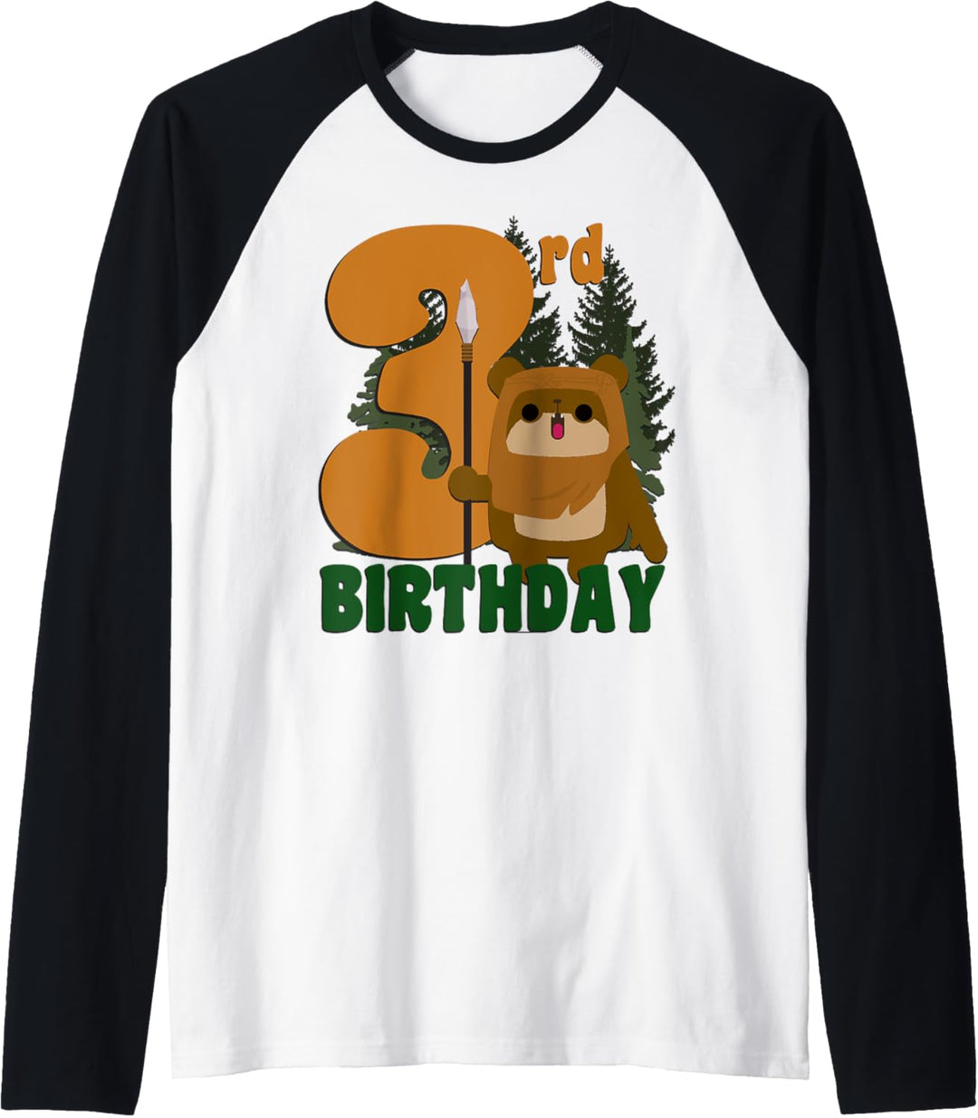 Star Wars Ewok On Endor 3rd Birthday Raglan
