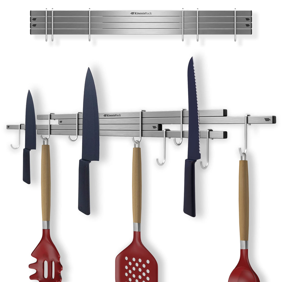 Magnetischer Messerhalter für die Wand, 40,6 cm bis 76,2 cm, ausziehbar, Messer-Magnetstreifenregal