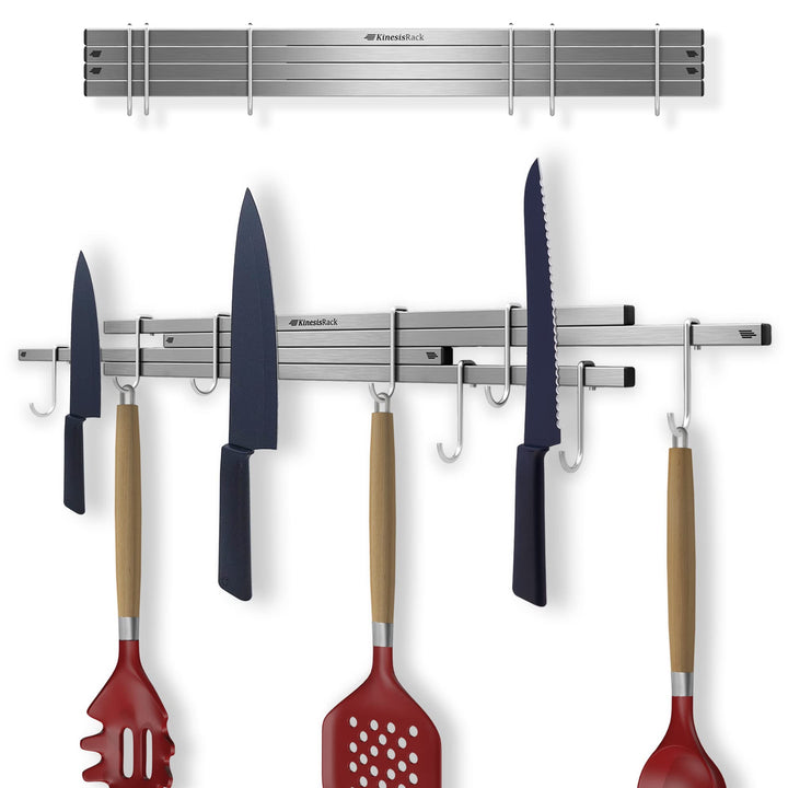 Magnetischer Messerhalter für die Wand, 40,6 cm bis 76,2 cm, ausziehbar, Messer-Magnetstreifenregal