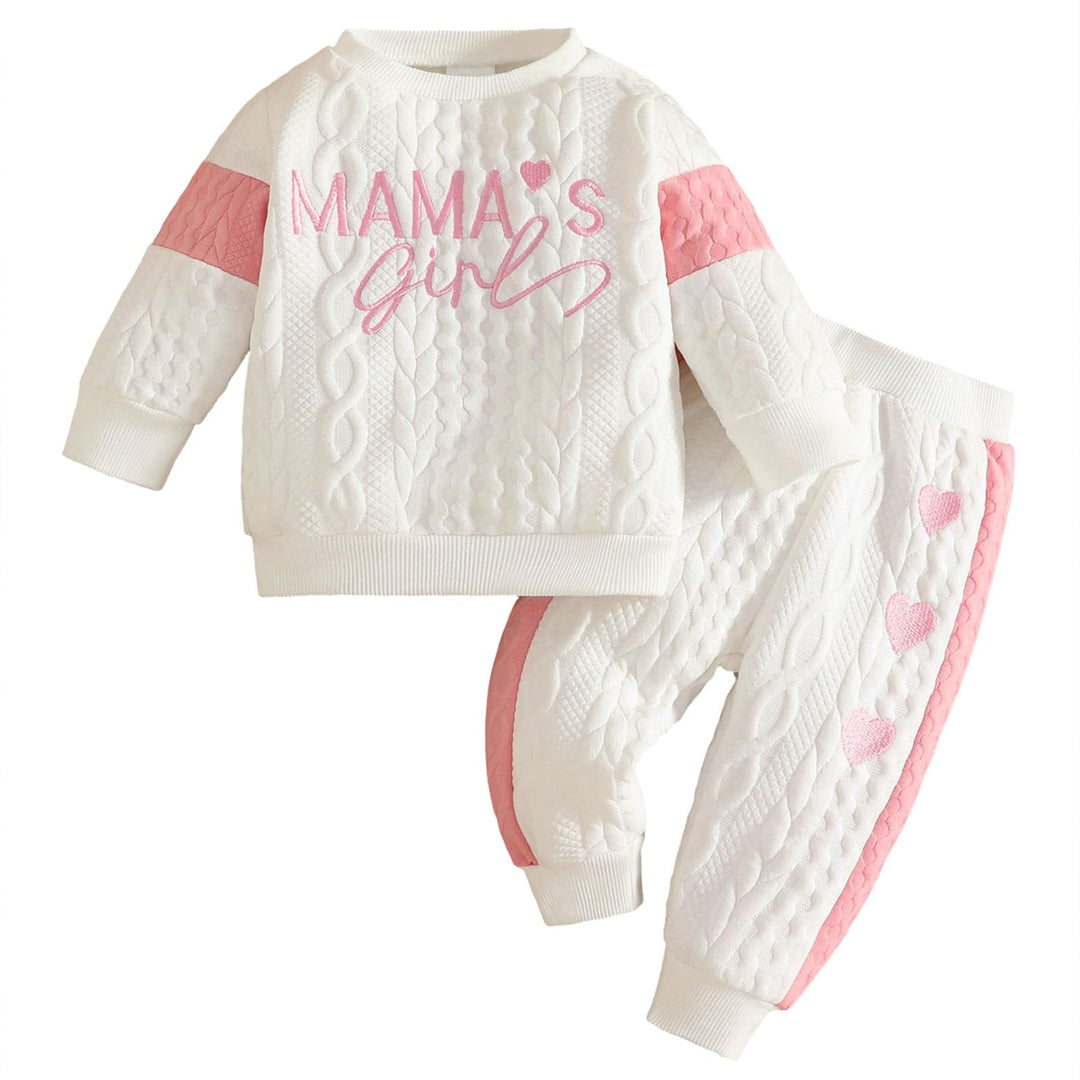 Baby Mädchen Babykleidung Sweatshirt Top+Hose 2tlg Kleinkind Outfit Set 12-18 Monate Weiss, 12-18 Mo