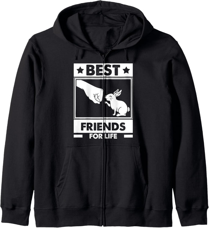 Best Friends For Life Kaninchen Freunde Hasen Kapuzenjacke