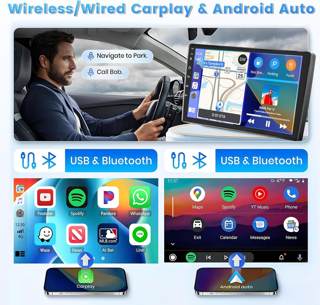 [2G+64G] Hikity Autoradio Navi Für FIAT Doblo 2010-2015 Opel Combo 2011-2018 Android 13 Wireless Car