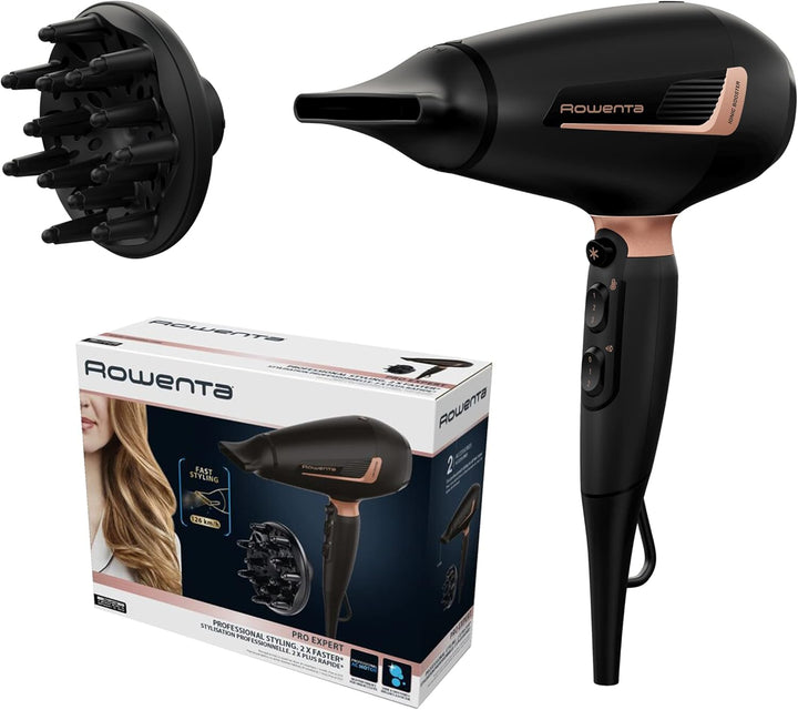 Rowenta Pro Expert Haartrockner, Motor Pro AC, Leistung 2.200 W, extrem schnelles Trocknen, Ionen-Sy