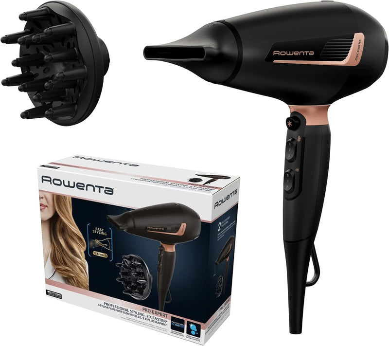 Rowenta Pro Expert Haartrockner, Motor Pro AC, Leistung 2.200 W, extrem schnelles Trocknen, Ionen-Sy