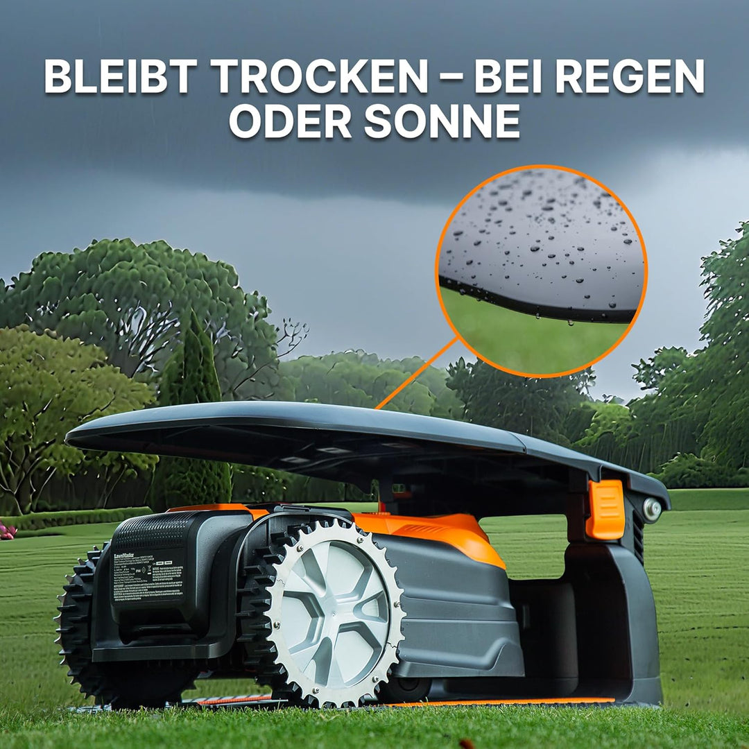 LawnMaster Mähroboter Garage 952641 – Wetterfestes Dach ohne Signalverlust, zuverlässiger Schutz vor