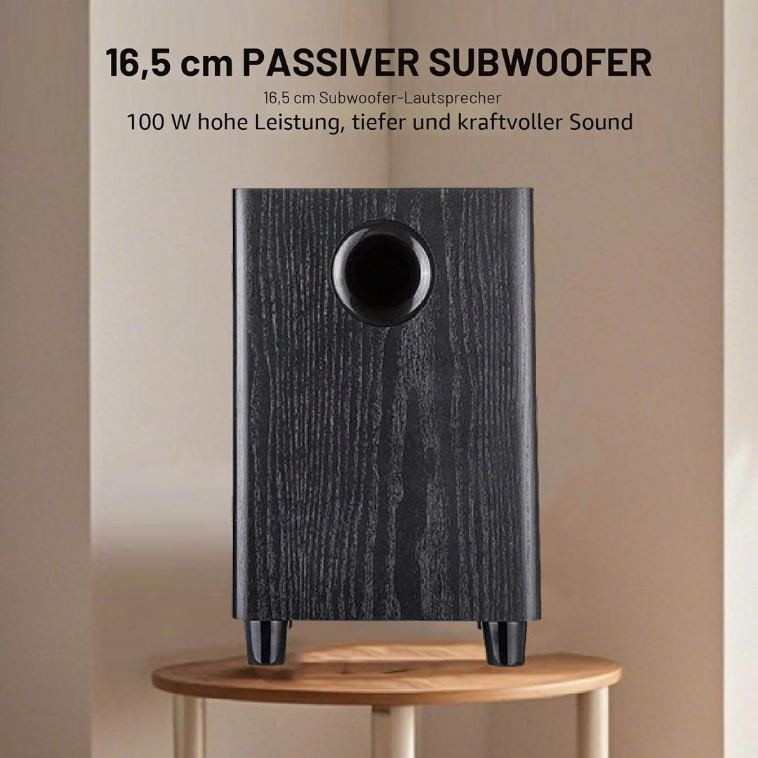 CCYLEZ 6,5-Zoll-Passiv-Subwoofer, 100-W-Hochleistungs-Deep-Bass-Lautsprecher mit -Tiefpassfilter, fü