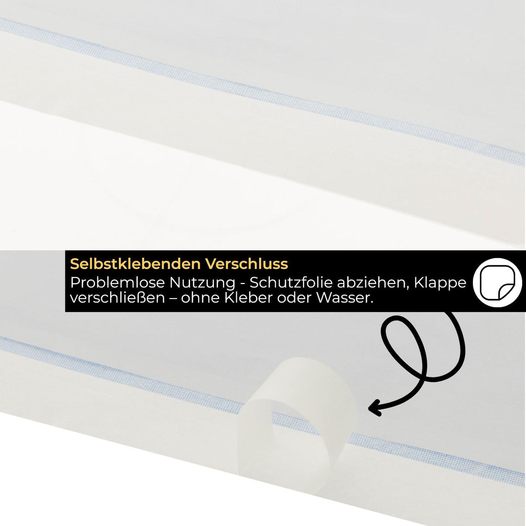 250 Briefumschläge ohne Fenster DIN B4 Umschläge Weiss haftklebend 250 x 353 mm 100g/m² Versandtasch