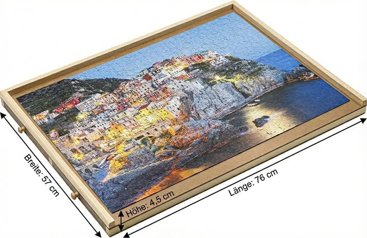 Bambelaa! Puzzletisch 1000 Teile mit 4 Schubladen Puzzlebrett mit Auszügen Tragbarer Puzzle Tisch fü