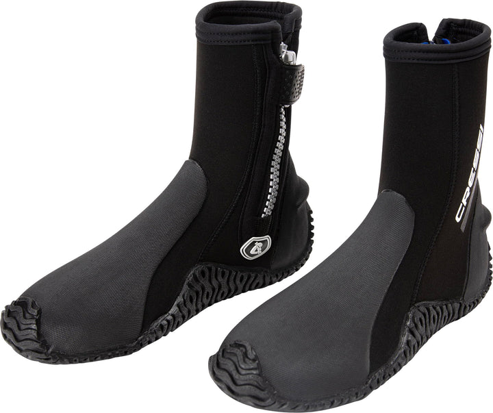 Cressi Korsor Semi Rigid Sole Boots - Tauchstiefel mit halbstarrer Sohle, Schwarz, Erhältlich 3_5_7