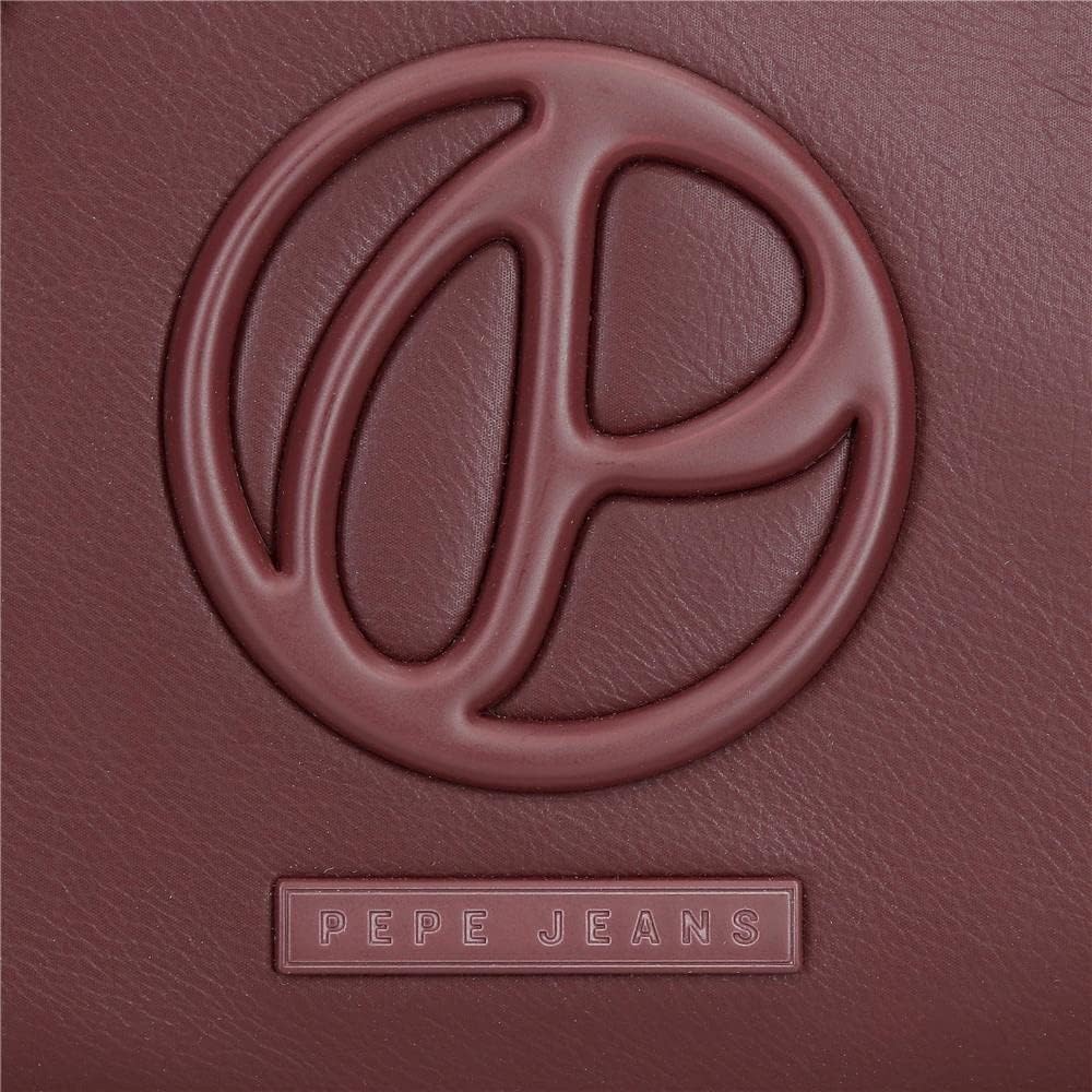 Pepe Jeans Mara Freizeitrucksack Schwarz Umhängetasche mit Überschlag Bordeaux, Umhängetasche mit Üb