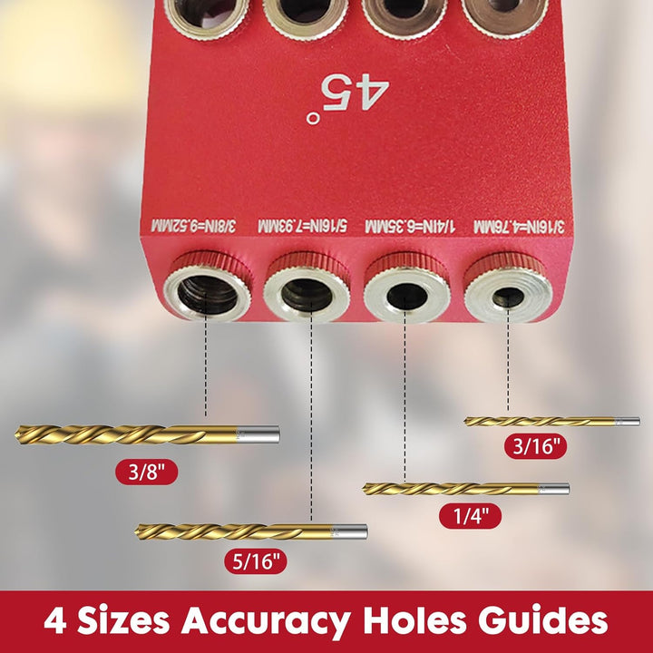 30 45 90 Grad Winkel Bohrhilfe für Abgewinkelte und Gerade Loch, 30°/45°/90°Winkelbohrloch-FüHrungsl
