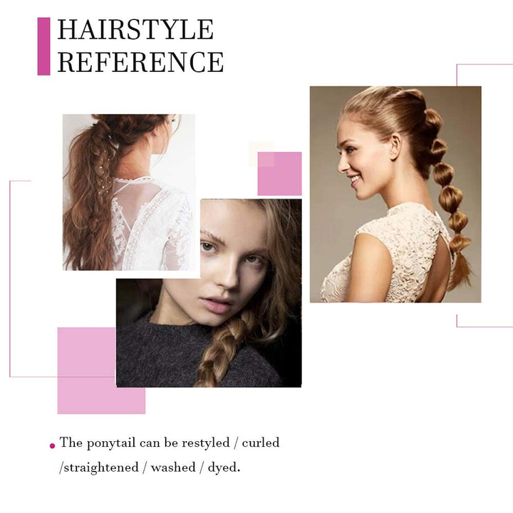 SEGO Ponytail Pferdeschwanz Haarteil Echthaar Zopf Extensions Haarverlängerung Clip in Pony Remy Hai