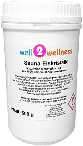 Sauna - Eiskristalle/Menthol - Kristalle in einer 500g Dose - aus 100% reinem Minzöl