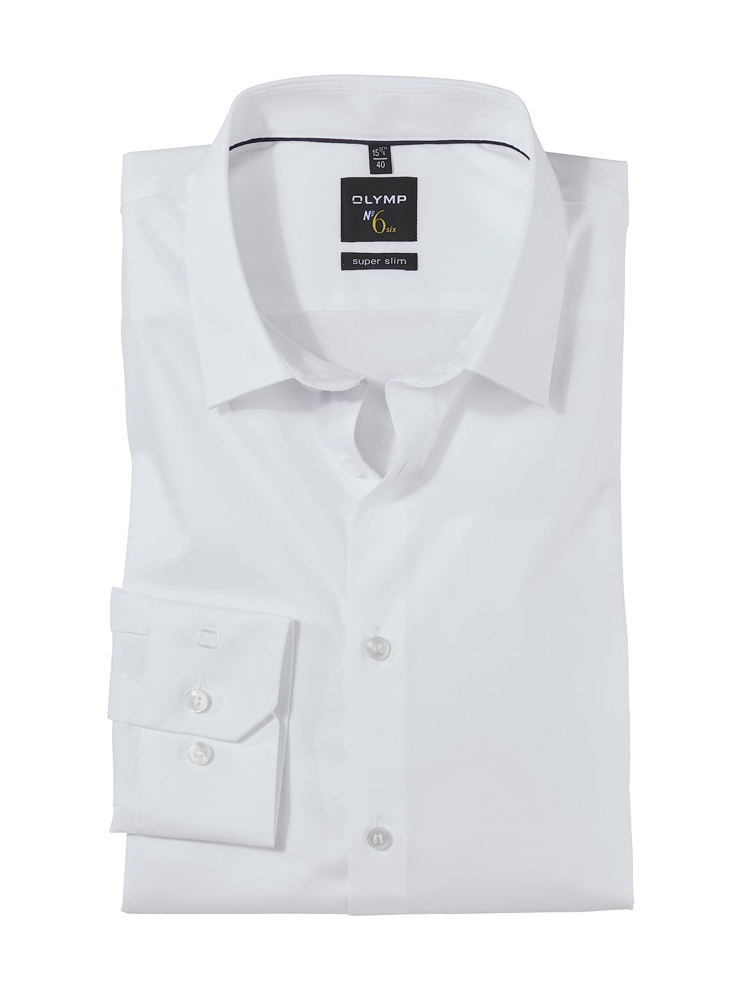 OLYMP Herren Businesshemd Langarm Level Five,Einfarbig,Body fit,Royal Kent 39 Weiss 00, 39 Weiss 00