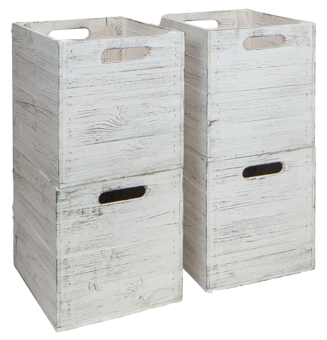 4er Set Holzkiste Aufbewahrungskiste Schubladenbox passend für alle Kallaxregale und Expidit Regale