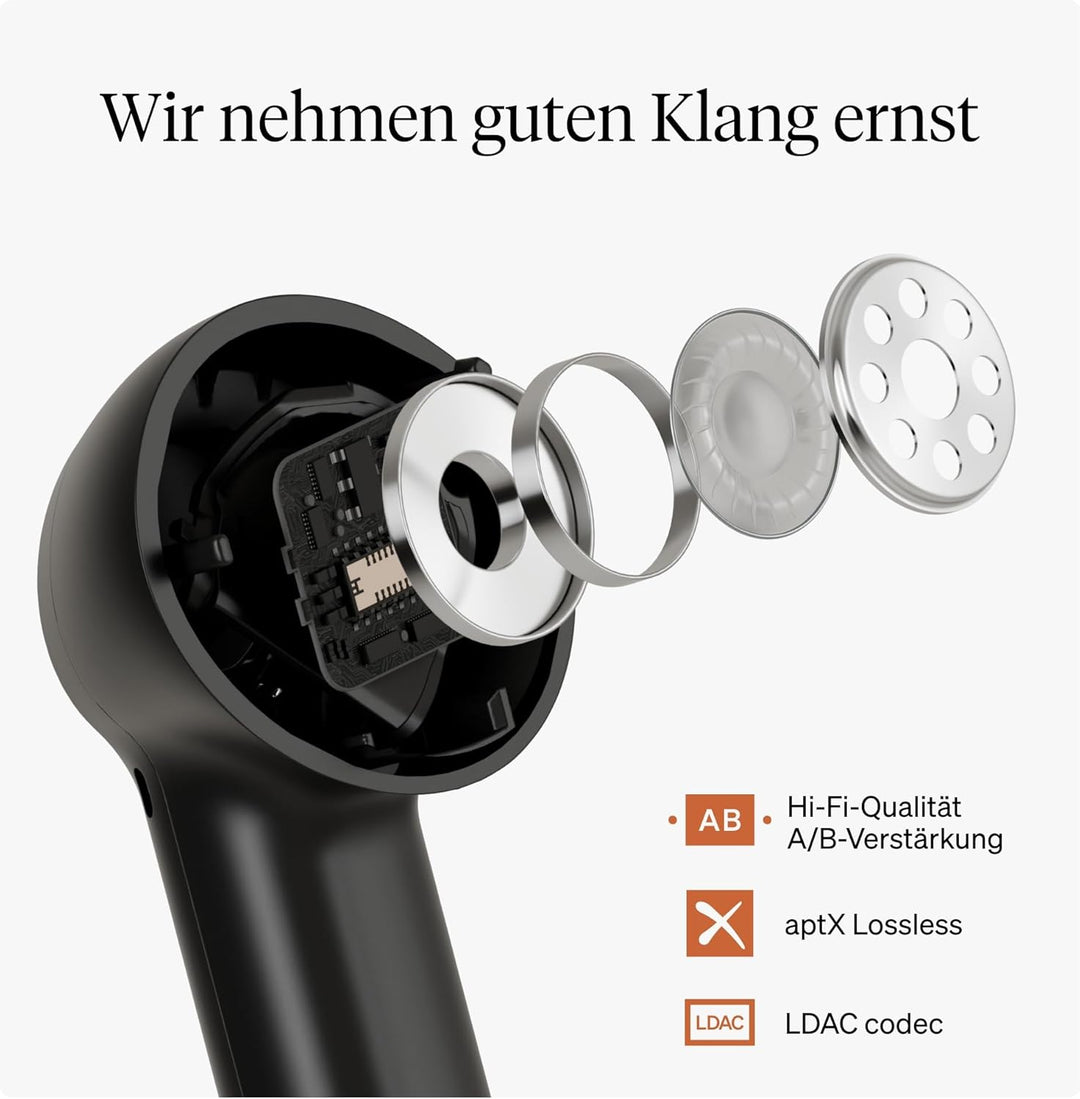 Cambridge Audio Melomania A100 True - Wireless In-Ear Kopfhörer, leicht, Adaptives ANC, aptX™ Lossle