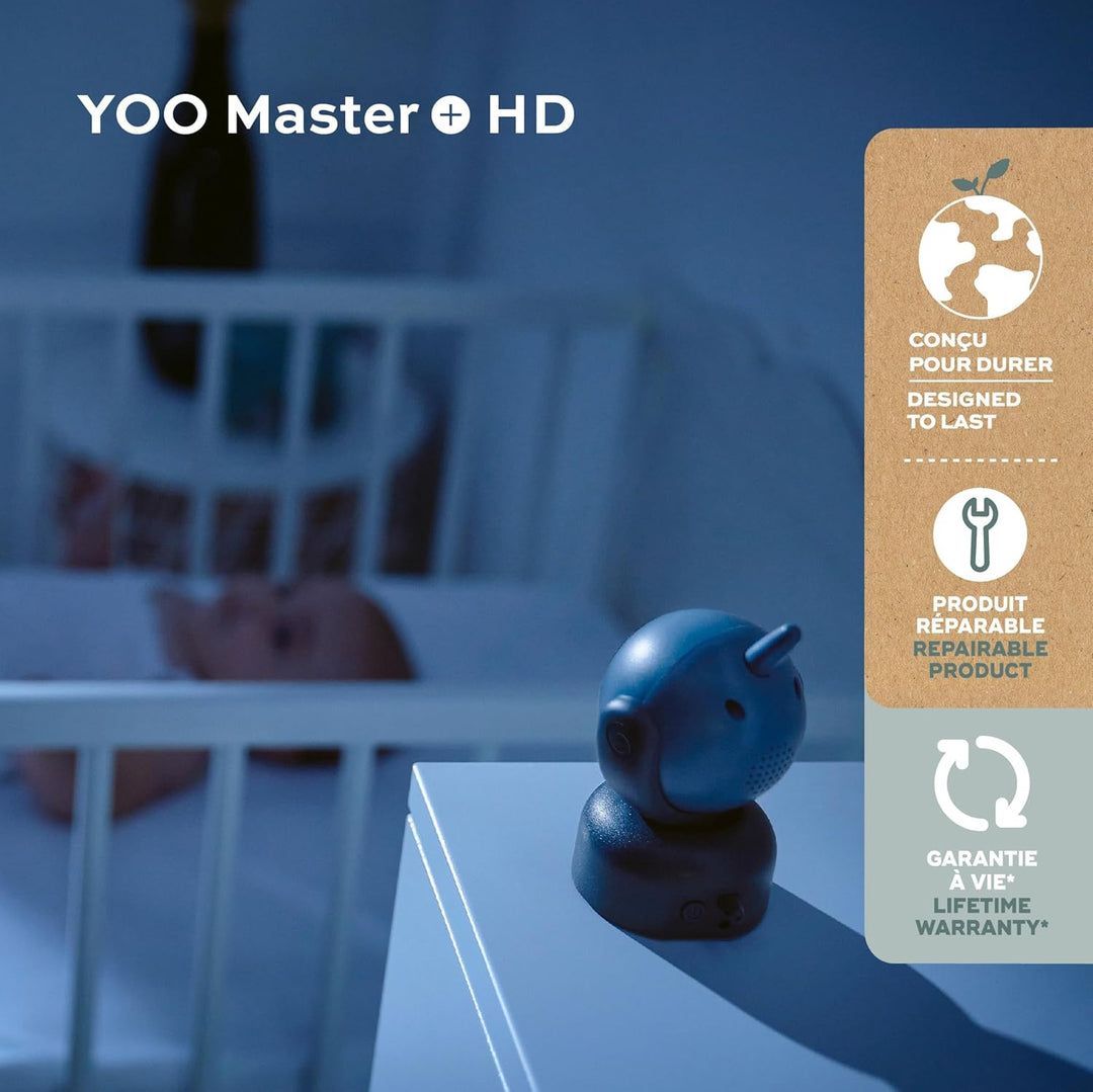Babymoov Zusatzkamera YOO Master+ HD – 360°-Kamera, Nachtsicht & Zoom, VOX-Modus, 8 Schlaflieder, Re