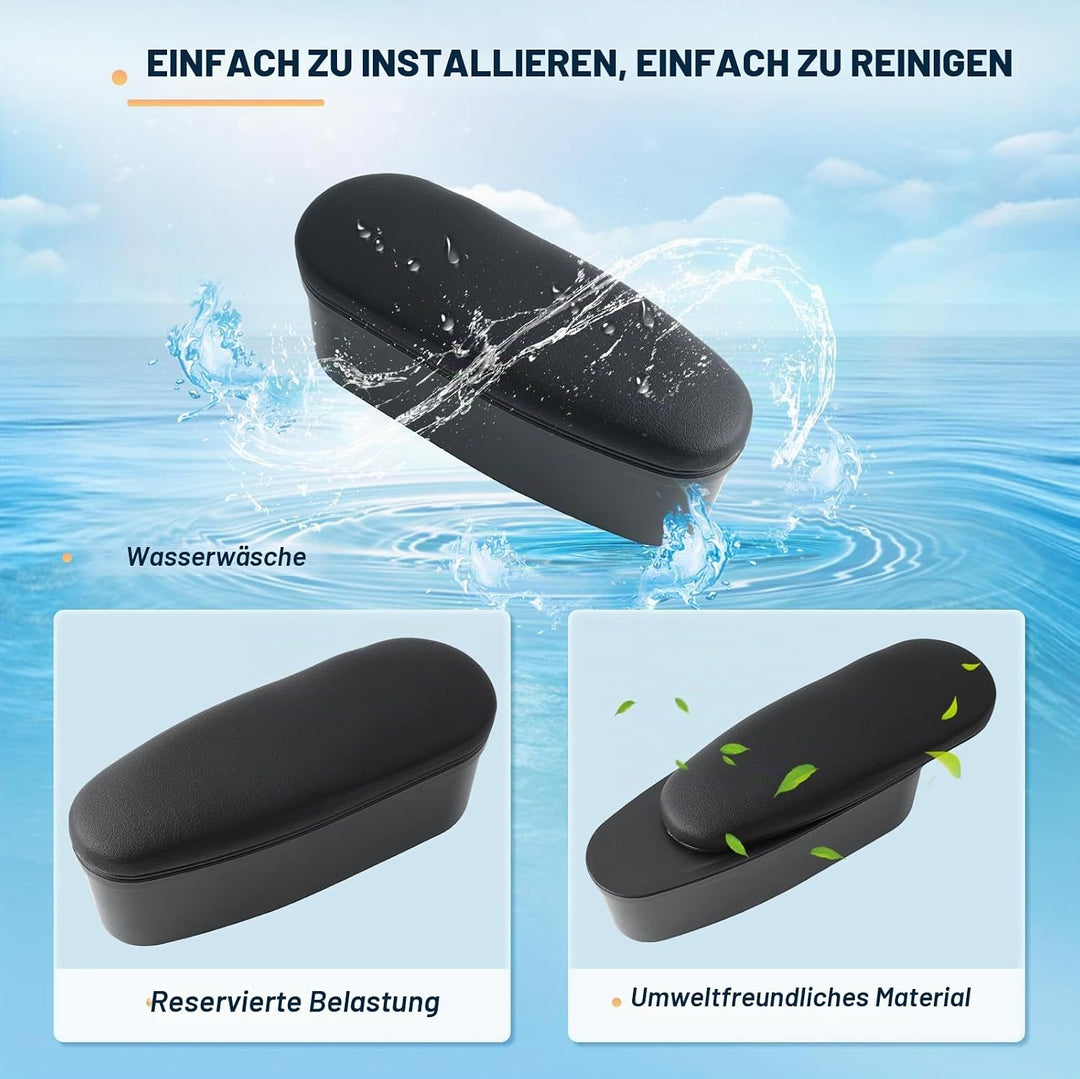 BIXUAN Autotürarmlehne Universal Pu Leder Auto Armlehne Linke Ellbogenstütze Kissen mit Aufbewahrung