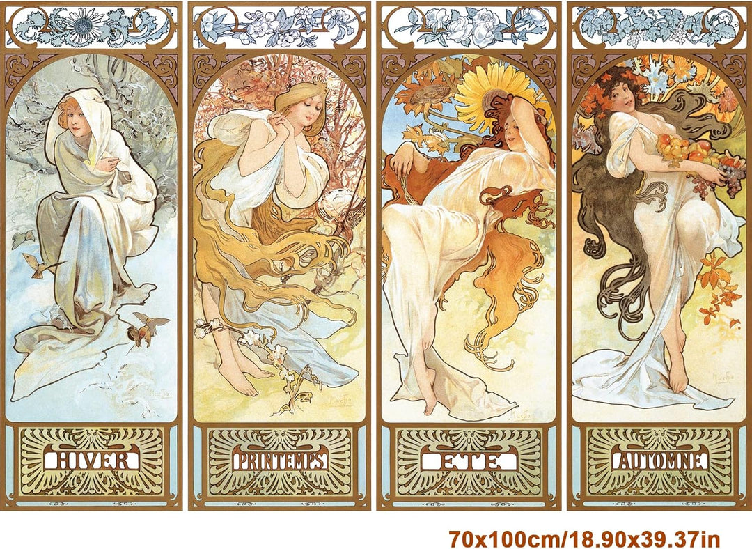 TINYOUTH 2000 Teile Puzzle für Erwachsene, 《Vier Jahreszeiten》 Museum Kollektion Puzzle, 70x100CM 2m