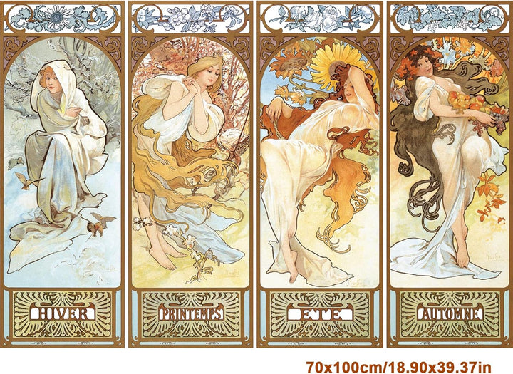 TINYOUTH 2000 Teile Puzzle für Erwachsene, 《Vier Jahreszeiten》 Museum Kollektion Puzzle, 70x100CM 2m