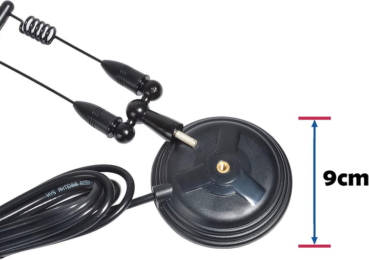 Dual Band Mobile Antenne magnetische Halterung Peitsche 144/430 MHz | mit 4 m RG58U Koaxialkabel für