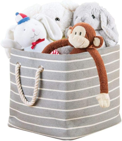 mDesign 4er-Set Aufbewahrungsbox mit Griffen – Wäschebox für Ordnung in der Waschküche – Stoffkiste