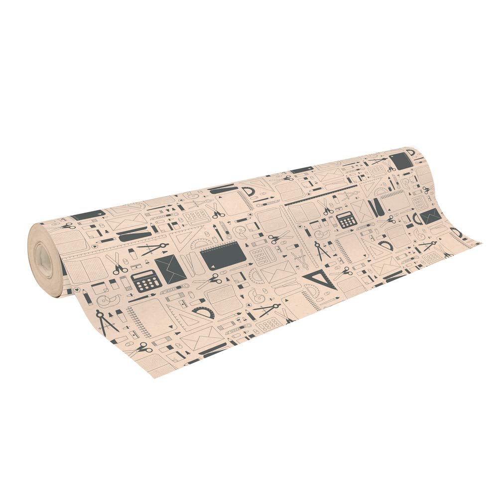 Clairefontaine 223809C - Rolle Geschenkpapier aus Kraftpapier 70g 50x0,70m, 100% recycelt, robust un