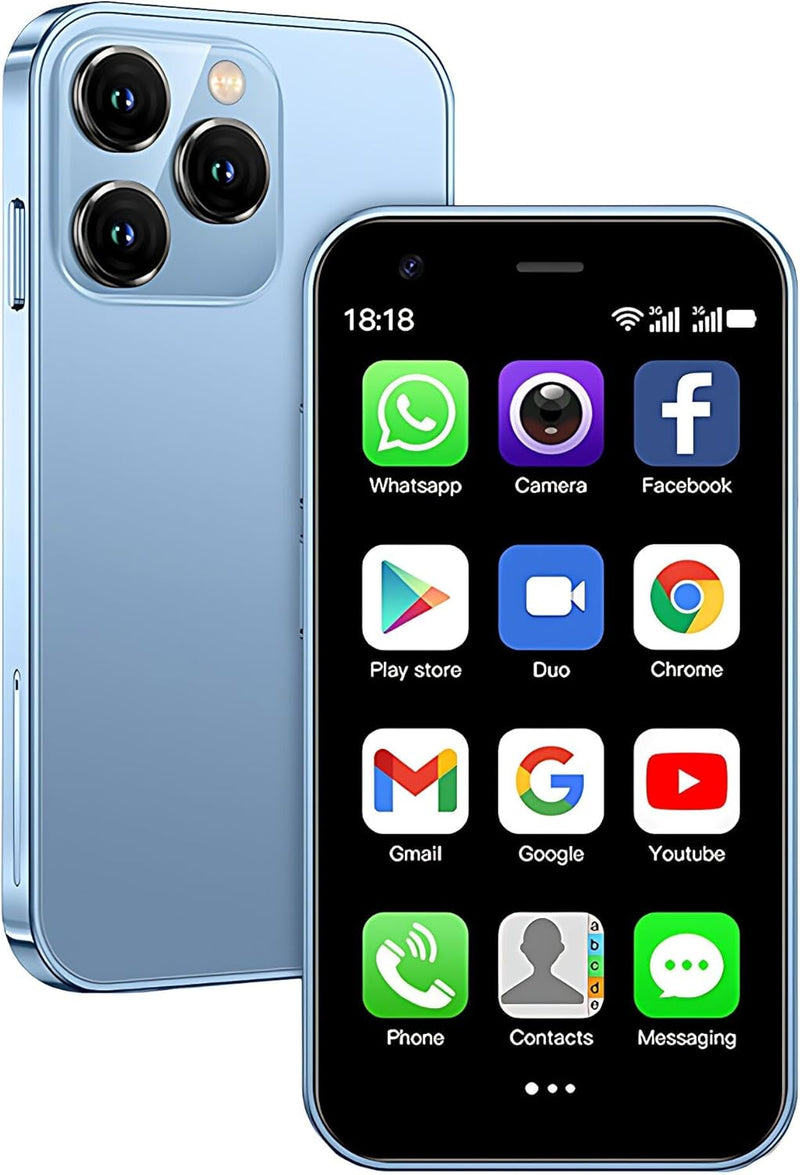 Hipipooo Mini-Telefon, entsperrtes 3G-Dual-SIM-Smartphone, 3 Zoll 1000 mAh Android 8.1 Backup-Smartp