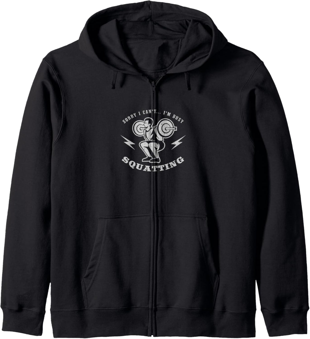 Squats Lustiger Spruch Busy Squat Barbell Kapuzenjacke