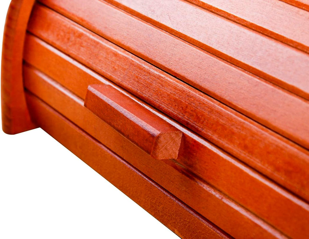 Brot-Box aus Holz, aufrollbar oder herunterklappbar, verschiedene Versionen erhältlich, holz, Orange