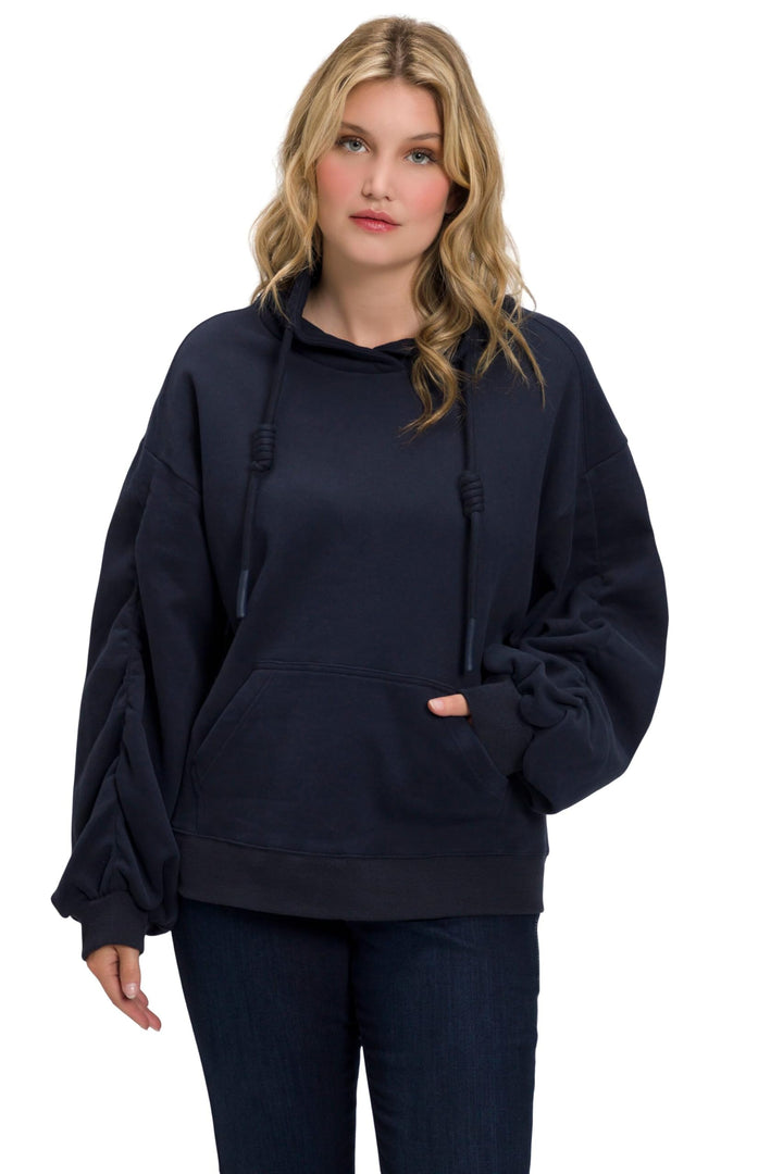 Ulla Popken Damen Sweatshirt Marine 46-48, Marine 46-48