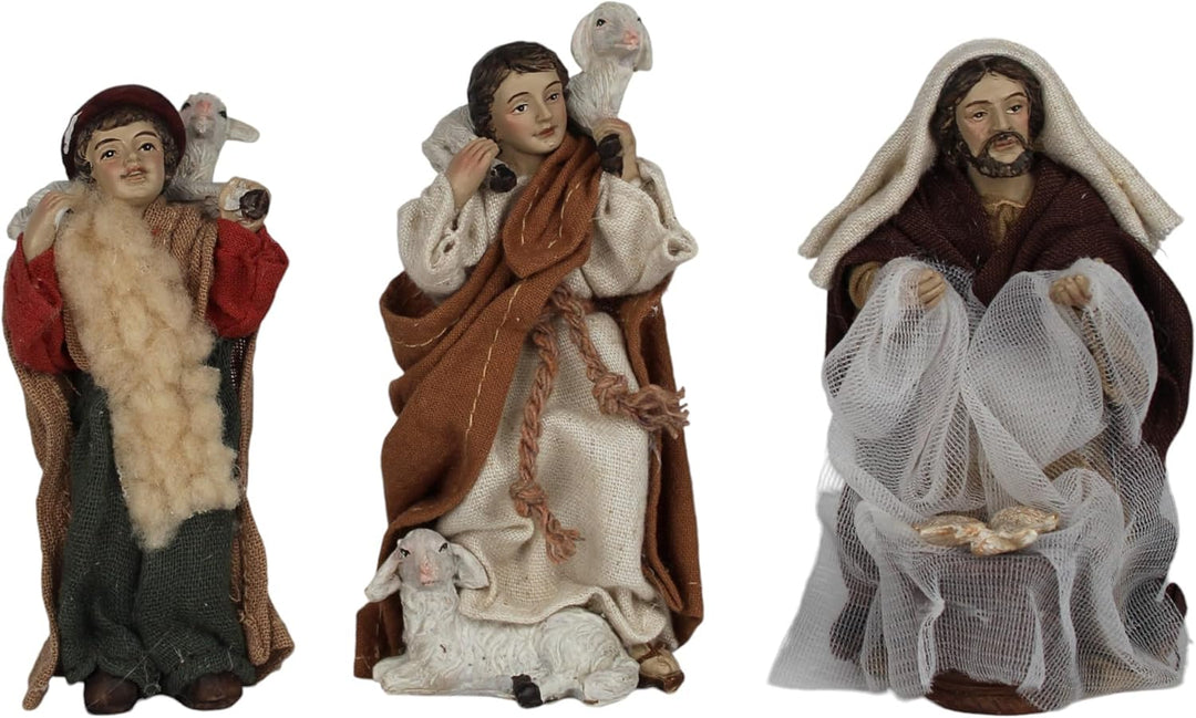 ZICOM Ankleidefigurenset Nebo, Krippenfiguren orientalisch ca. 11cm 15-TLG. Polyresin bekleidet