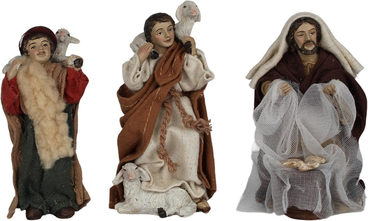 ZICOM Ankleidefigurenset Nebo, Krippenfiguren orientalisch ca. 11cm 15-TLG. Polyresin bekleidet