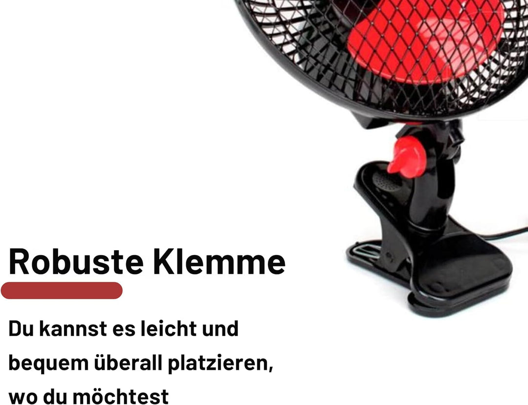 GROWMANIA Ventilator, oszillierend, 2 Geschwindigkeiten, 20 cm, 20 W, Leistung, elektrischer Ventila