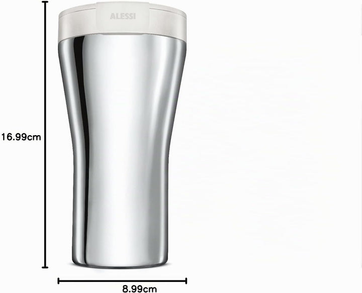 Alessi GIA24 W Travel Mug, Stainless Steel, weiss, Weiss