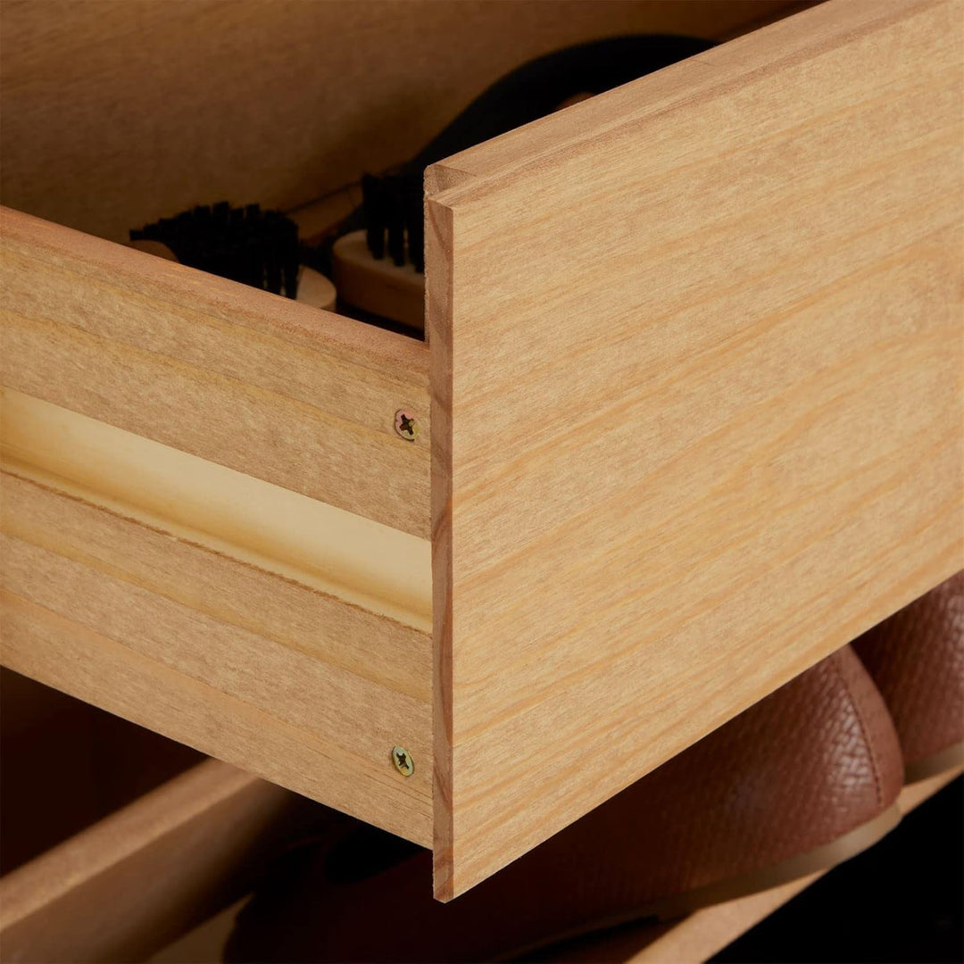 IDIMEX Schuhkipper Basil, schöner Schuhschrank aus Kiefer gebeizt/gewachst, praktische Schuhkommode