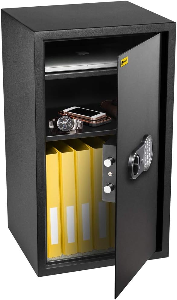 Homesafe HV70E Tresor Safe mit Schlüssel Elektronischem Möbeltresor, Dokumententresor, Elektronische