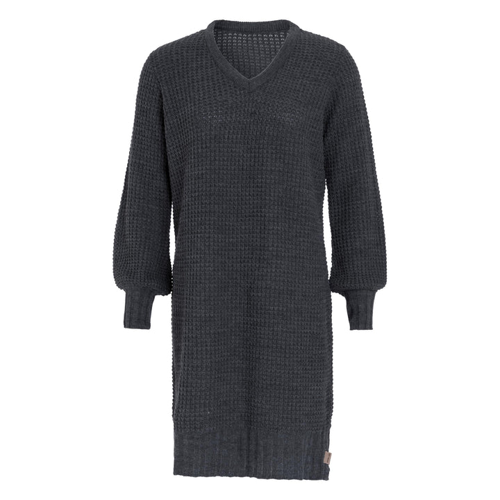KNIT FACTORY - Robin Strickkleid, Anthrazit