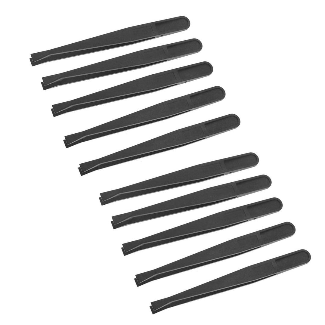 Pinzetten aus Kunststoff, abgeschrägte flache Spitze, antistatisch, für Elektronik, Schmuckherstellu