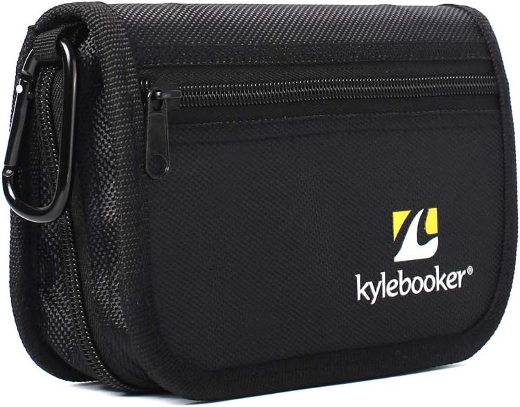 Kylebooker Aufbewahrungstasche für Angelköder Spinner Baits Wallet Case Flies Box Schwarz, Schwarz