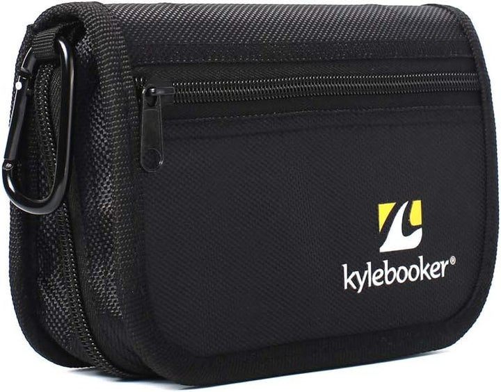 Kylebooker Aufbewahrungstasche für Angelköder Spinner Baits Wallet Case Flies Box Schwarz, Schwarz