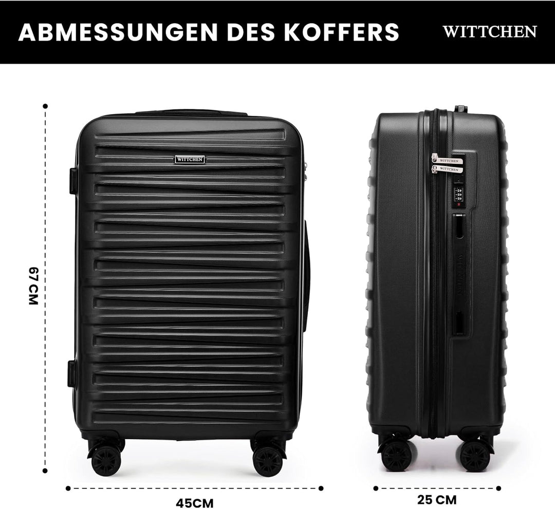 WITTCHEN Skyspeed Line Reisegepäck Mittelgrosser Koffer Hartschalenkoffer ABS Rollkoffer Trolley Mit