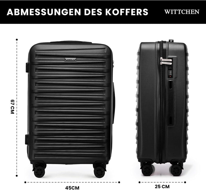 WITTCHEN Skyspeed Line Reisegepäck Mittelgrosser Koffer Hartschalenkoffer ABS Rollkoffer Trolley Mit