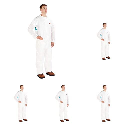 3M 4520XXL Schutzanzug, Typ 5/6, Grösse XXL, Weiss/Grün, Packung mit 5 2XL Packung mit 5, 2XL Packun