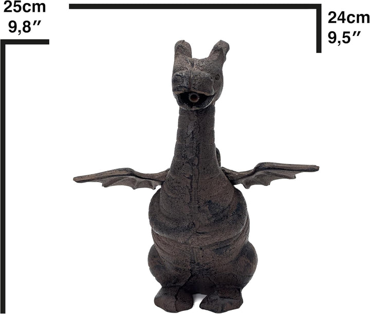 Wasserspeier Drache Figur - Drachen Deko Garten - Wasserspiel Garten Deko - Gartenteich Becken Figur