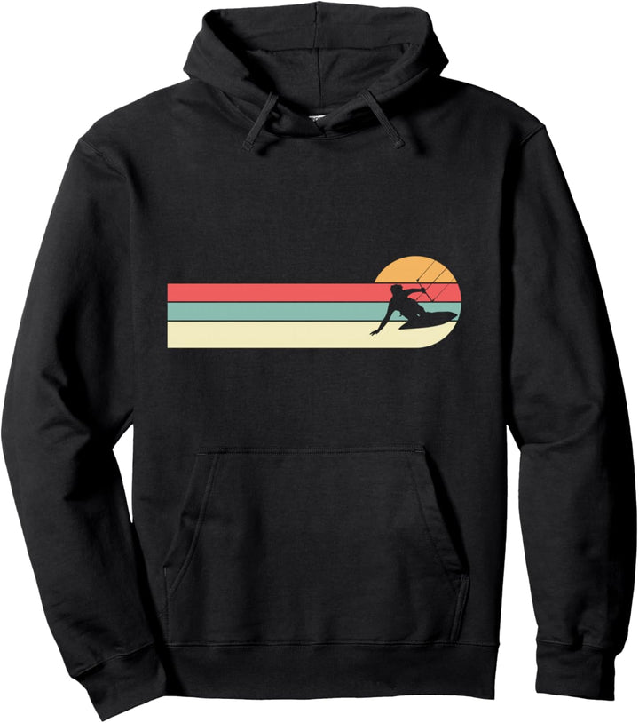 Retro Vintage Kitesurf Kite-Surfer Kitesurfen Kitesurfing Pullover Hoodie