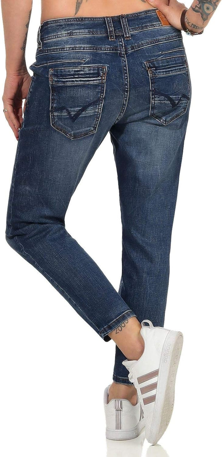Timezone Damen Regular Jillytz Cropped Jeans, Blau (Skylight Blue Wash 3336)