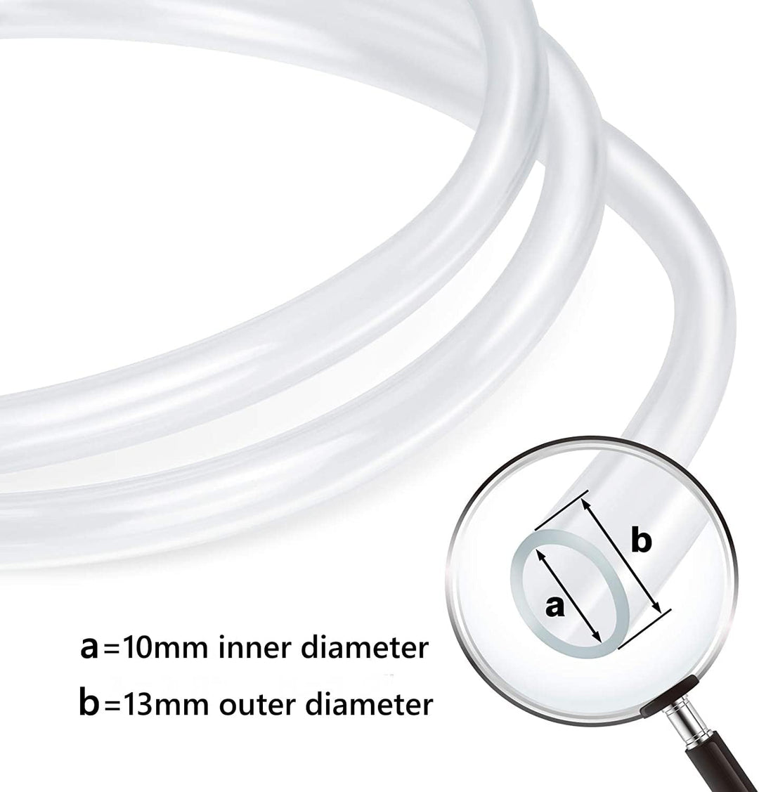 Aquariumschlauch 10mm x 13mm, 10M Länge, Transparent für PVC Wasserschlauch, Benzinschlauch, Luftsch
