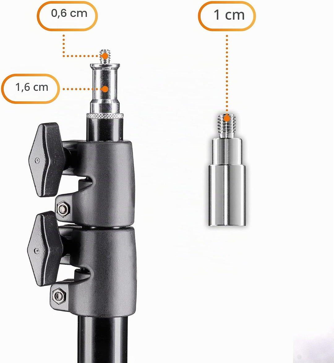 Walimex pro AIR 200 Lampenstativ 200cm - Lichtstativ mit Luftfederung Höhe max 200 cm, 4,5 kg Tragla