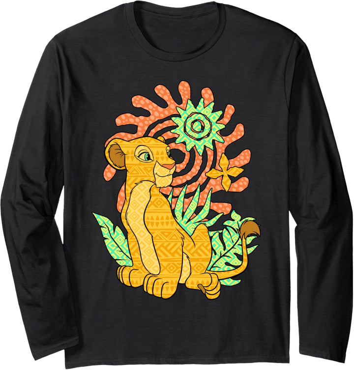 Disney The Lion King Nala Geometric Pattern Portrait Langarmshirt